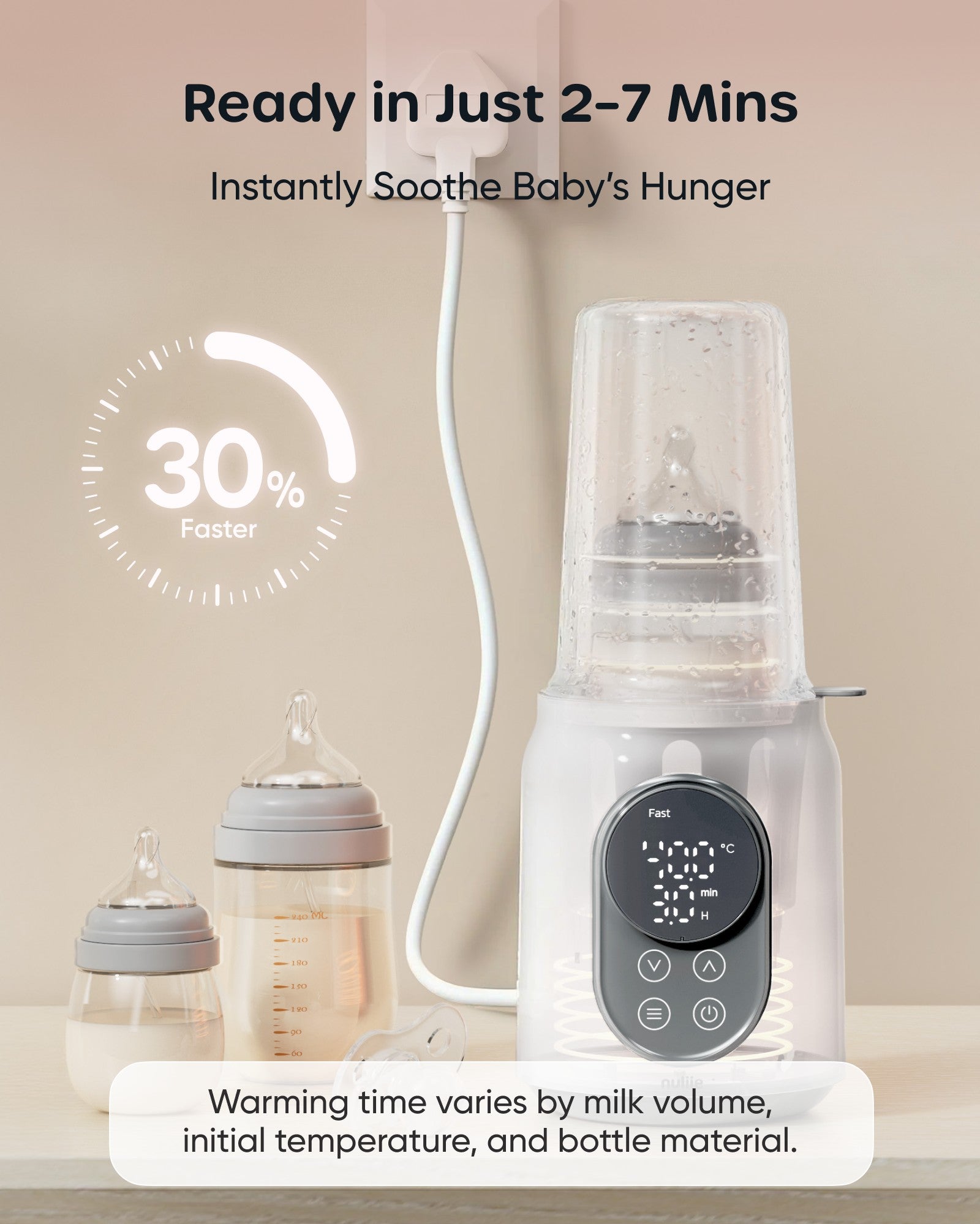 Nuliie Baby Bottle Warmer 10-in-1 with Digital LCD