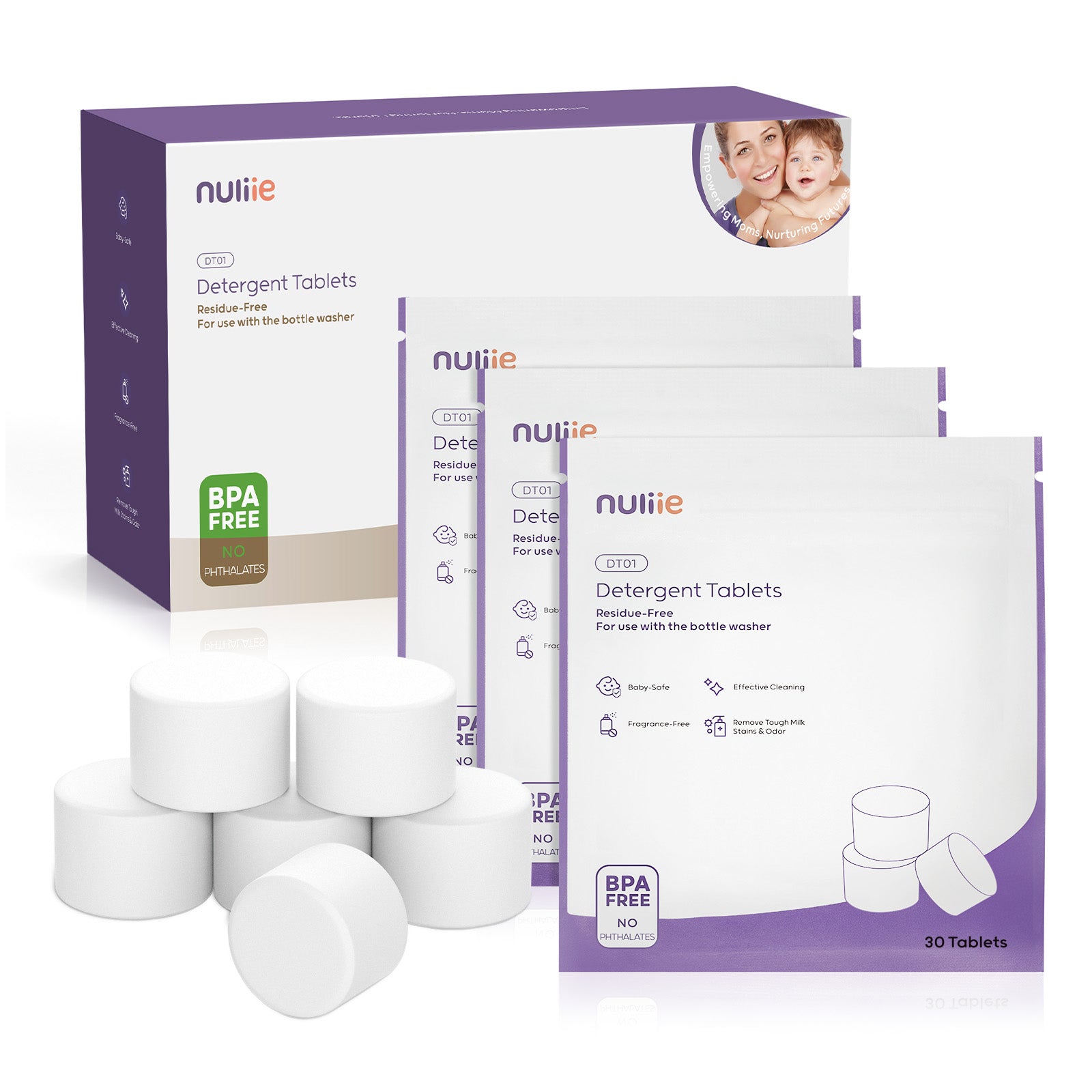 Nuliie Detergent Tablets for All Baby Bottle Washers
