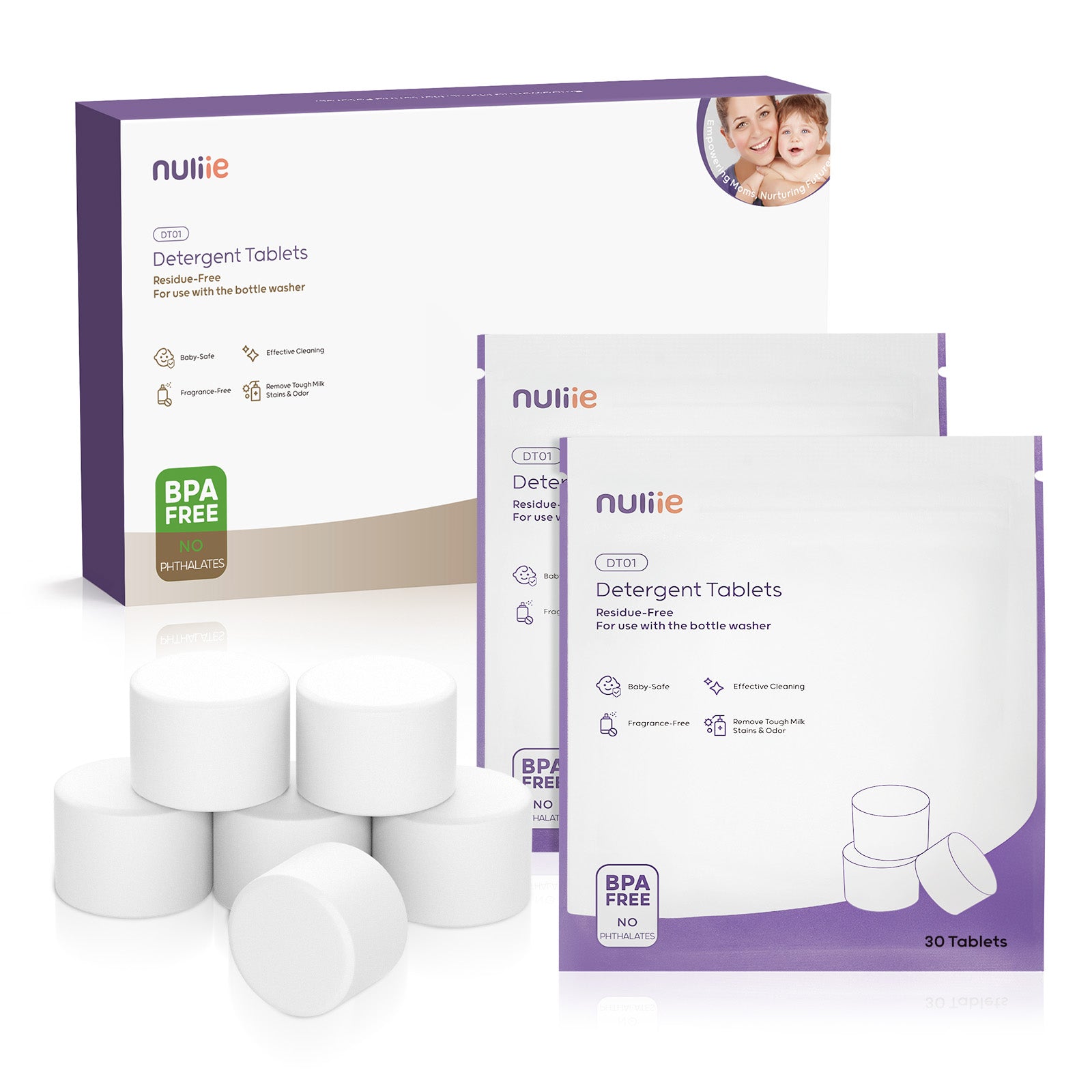 Nuliie Detergent Tablets for All Baby Bottle Washers