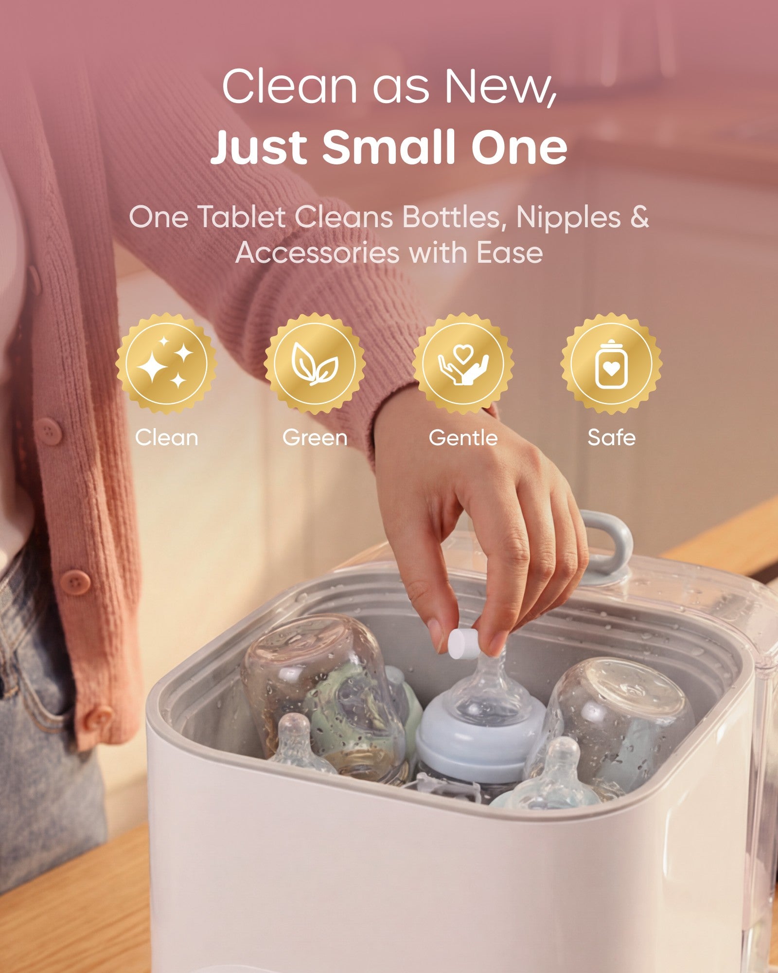 Nuliie Detergent Tablets with Convenient Box for All Baby Bottle Washers