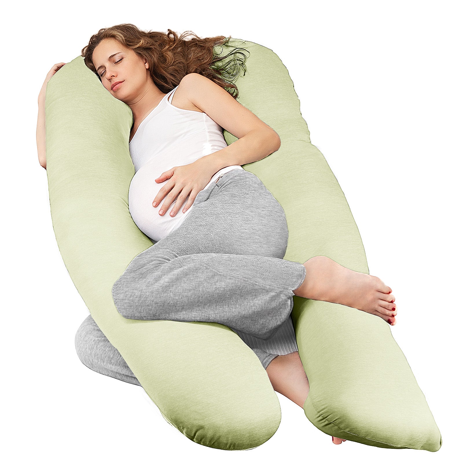 Nuliie Pregnancy Pillow for Sleeping, With Washable Velvet Cover