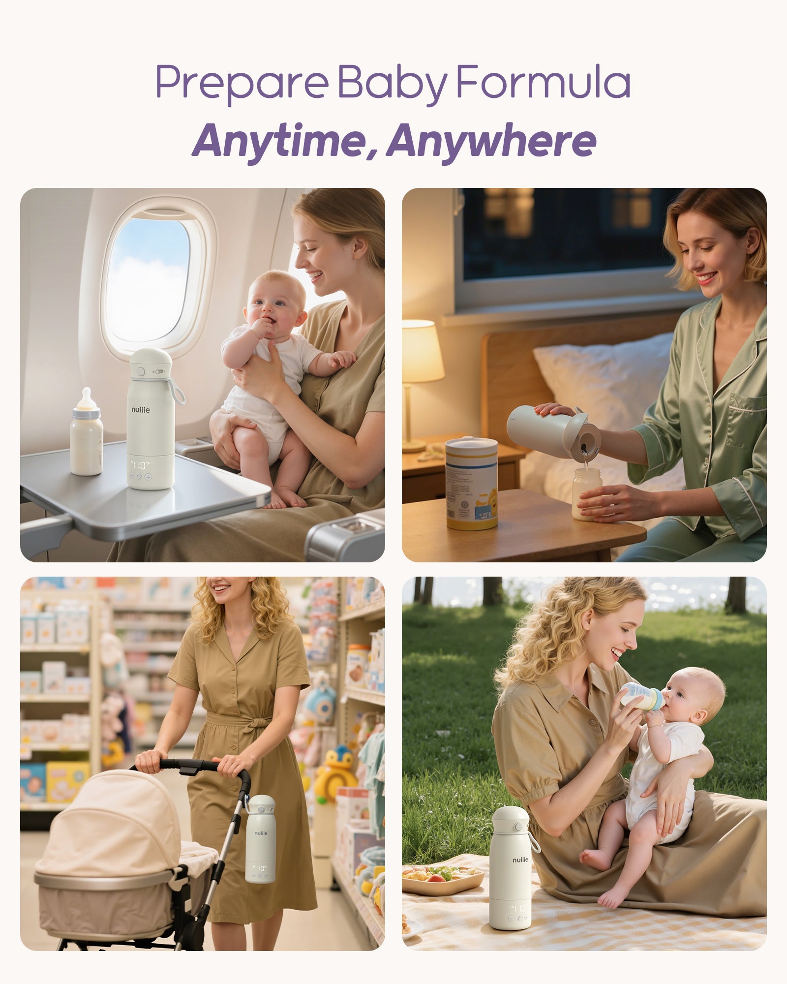 Nuliie Portable Bottle Warmer for Travel, 17oz