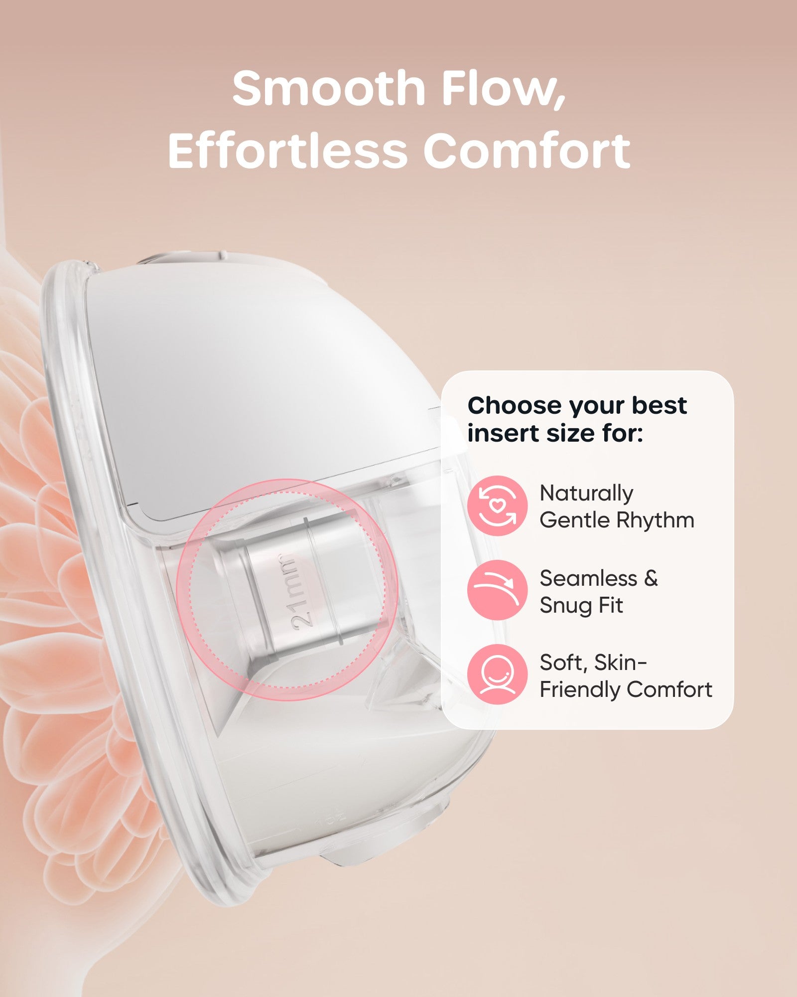 Nuliie Flange Inserts for Most Breast Pump, With Measuring Ruler, Measuring Tape and PP Storage box