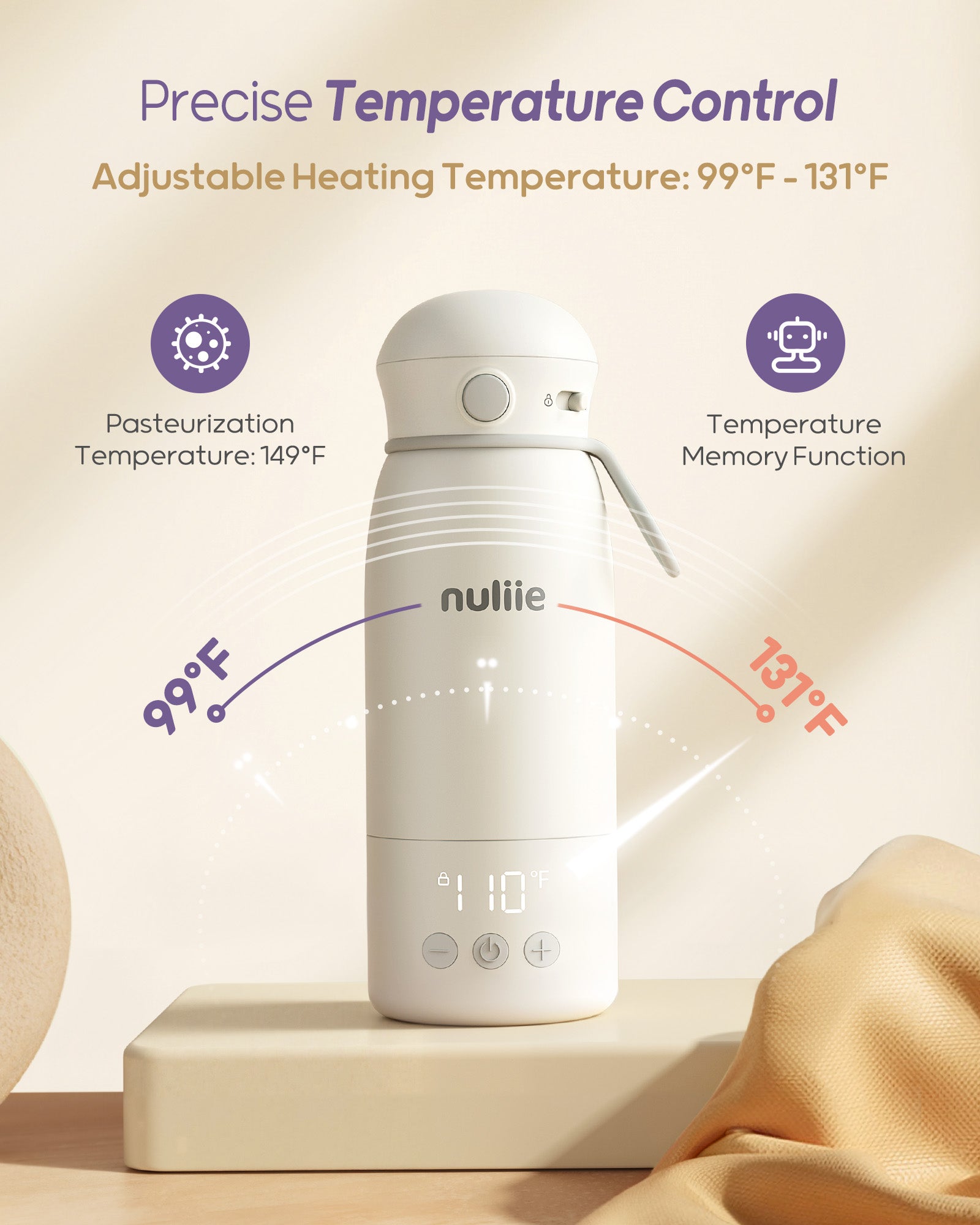 Nuliie Portable Bottle Warmer for Travel, 17oz