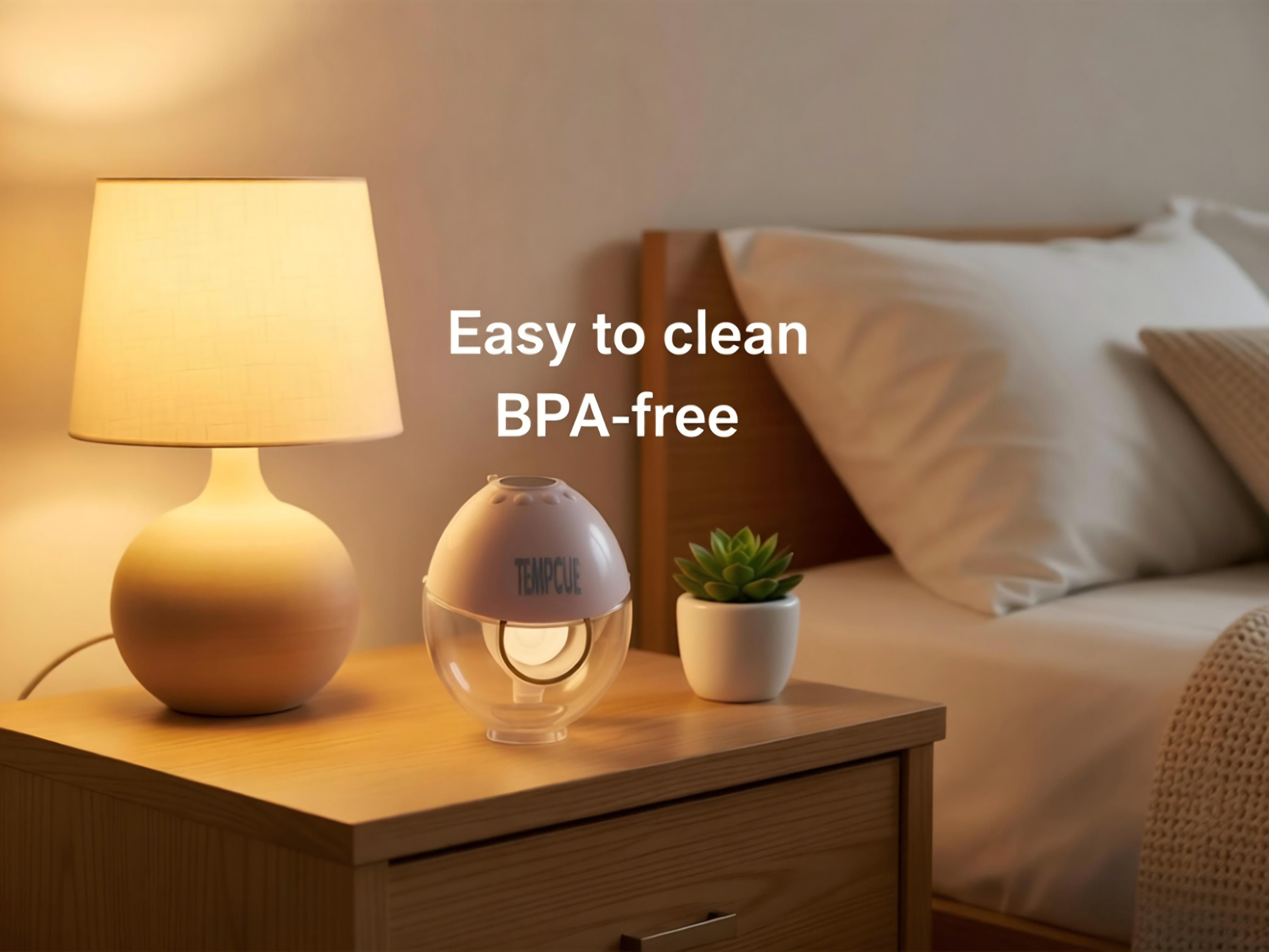 TEMPCUE Hands-Free Breast Pump, Wearable Breastfeeding Pump 4 Modes 9 Levels with 18/21/24MM Flange, Electric Breast Pump Portable