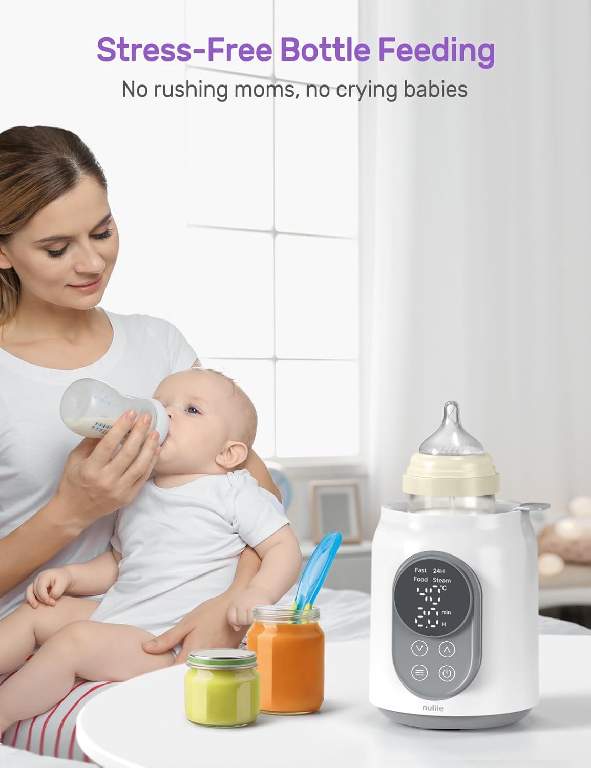 Nuliie Baby Bottle Warmer 6-in-1 with Digital LCD