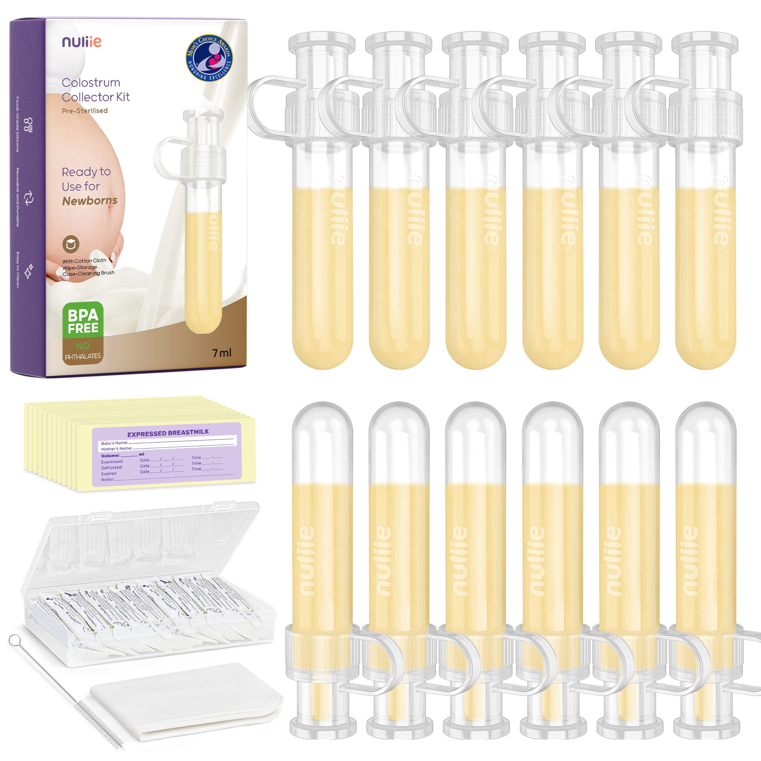 Nuliie Colostrum Collector Kit 7ml, BPA-Free & Reusable