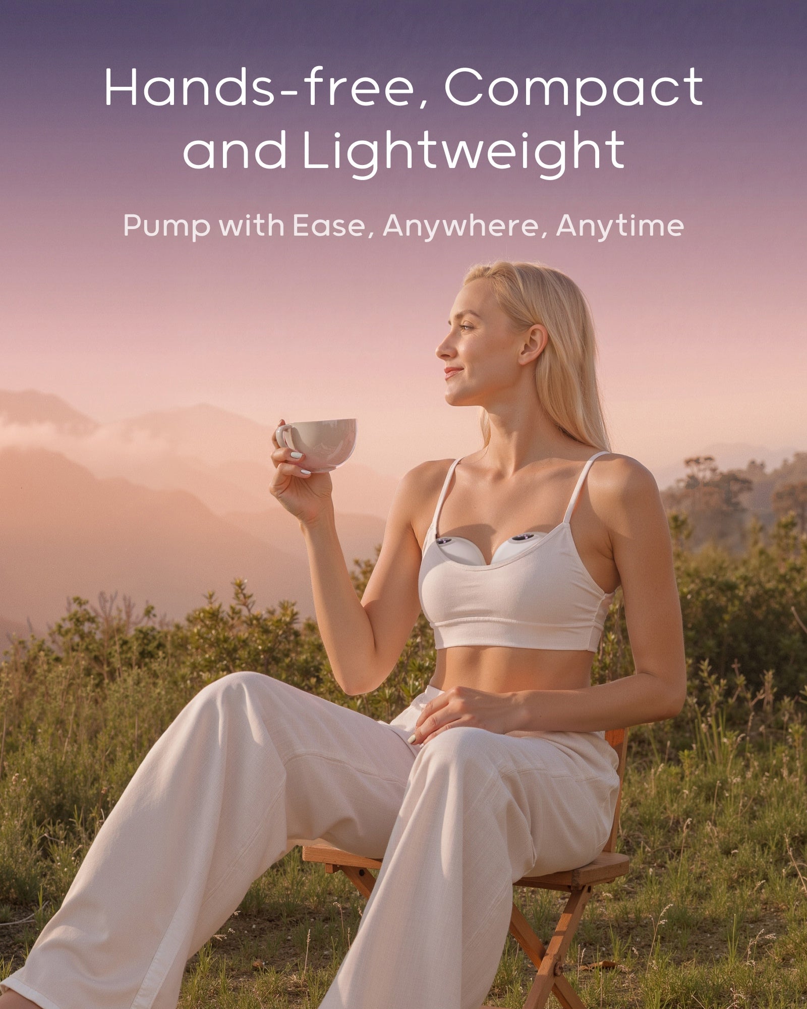 Nuliie S32 Hands Free Breast Pump, Wearable Lightweight Silicon, Purple