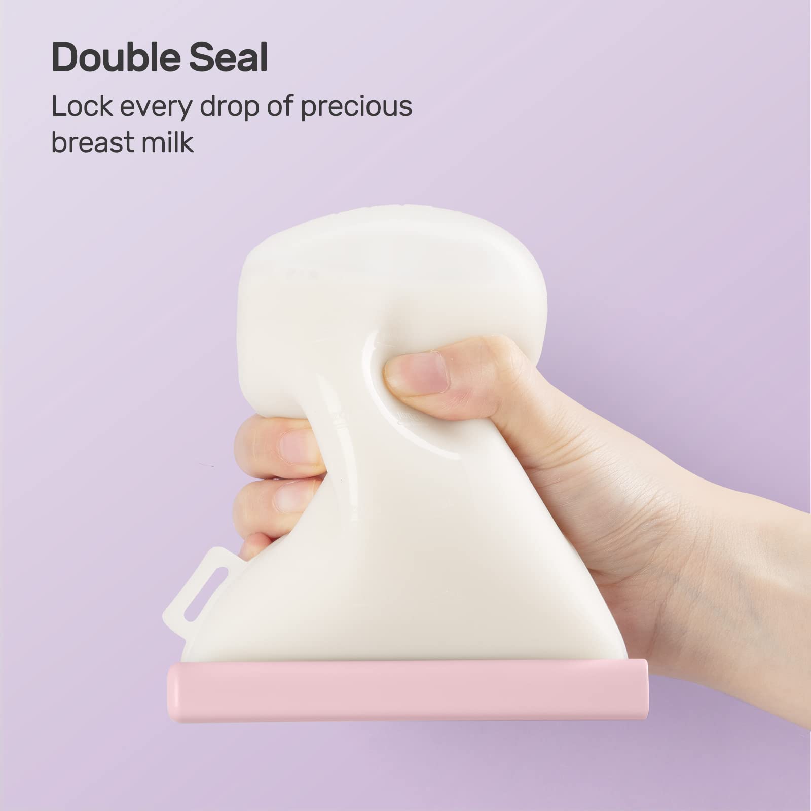 Nuliie 7 Pcs Silicone Breastmilk Storage Bags Reusable, 12oz/360ml