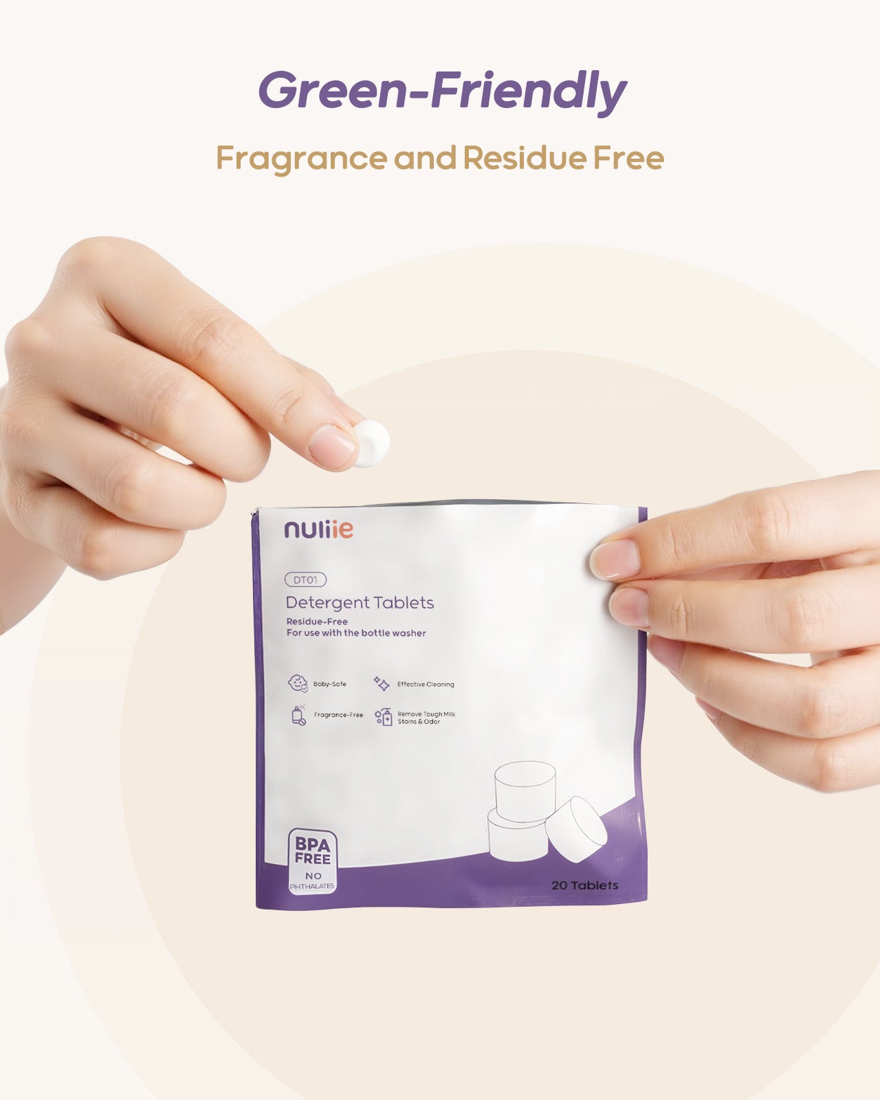 Nuliie Detergent Tablets for All Baby Bottle Washers