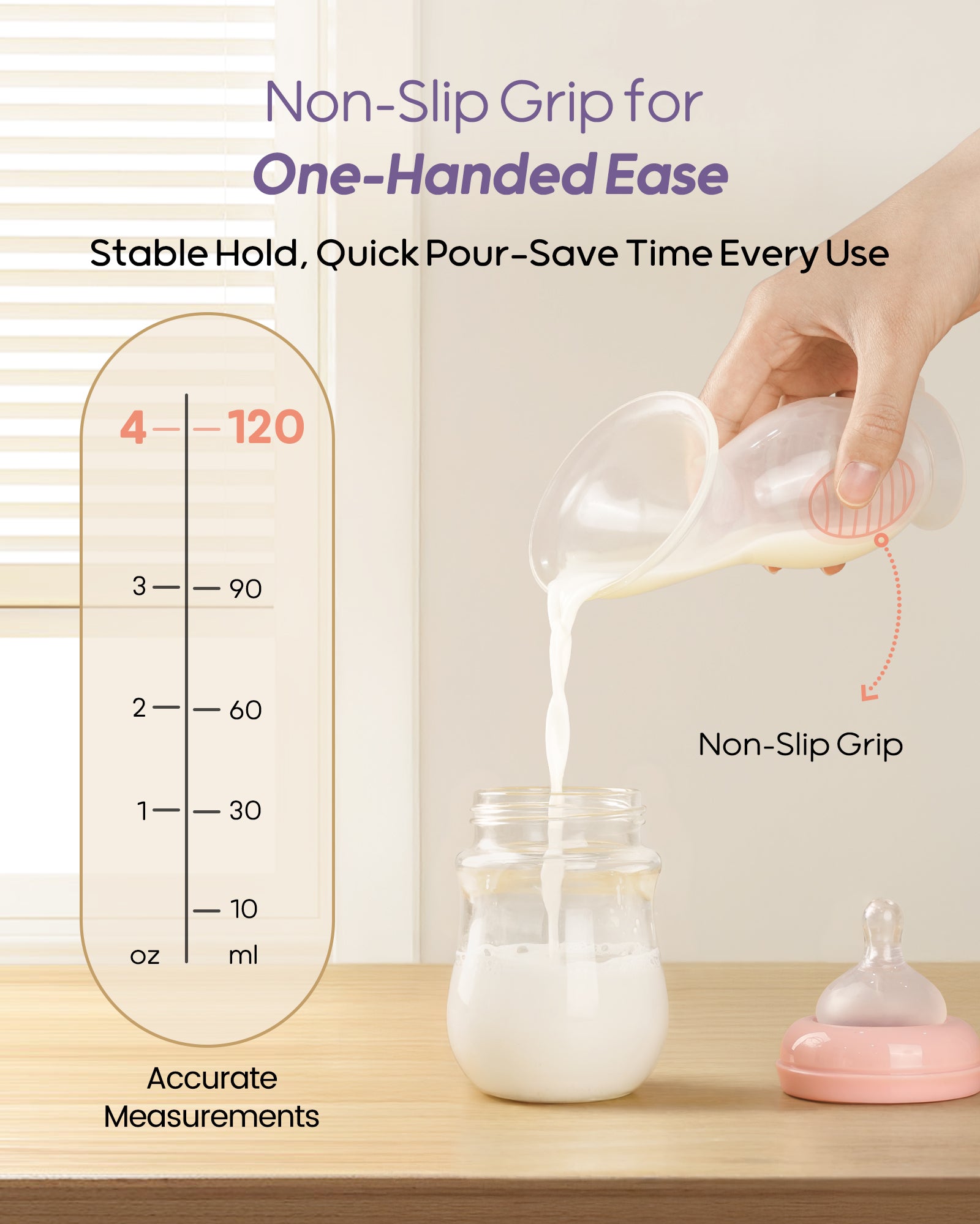 Nuliie Silicone Manual Breast Pump with Lid & Suction Cup