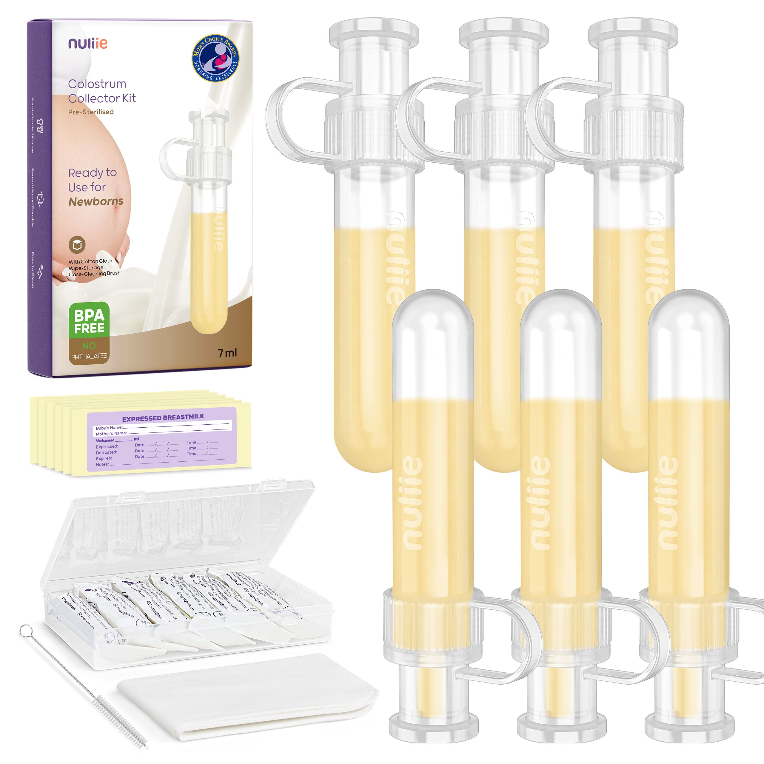 Nuliie Colostrum Collector Kit 7ml, BPA-Free & Reusable