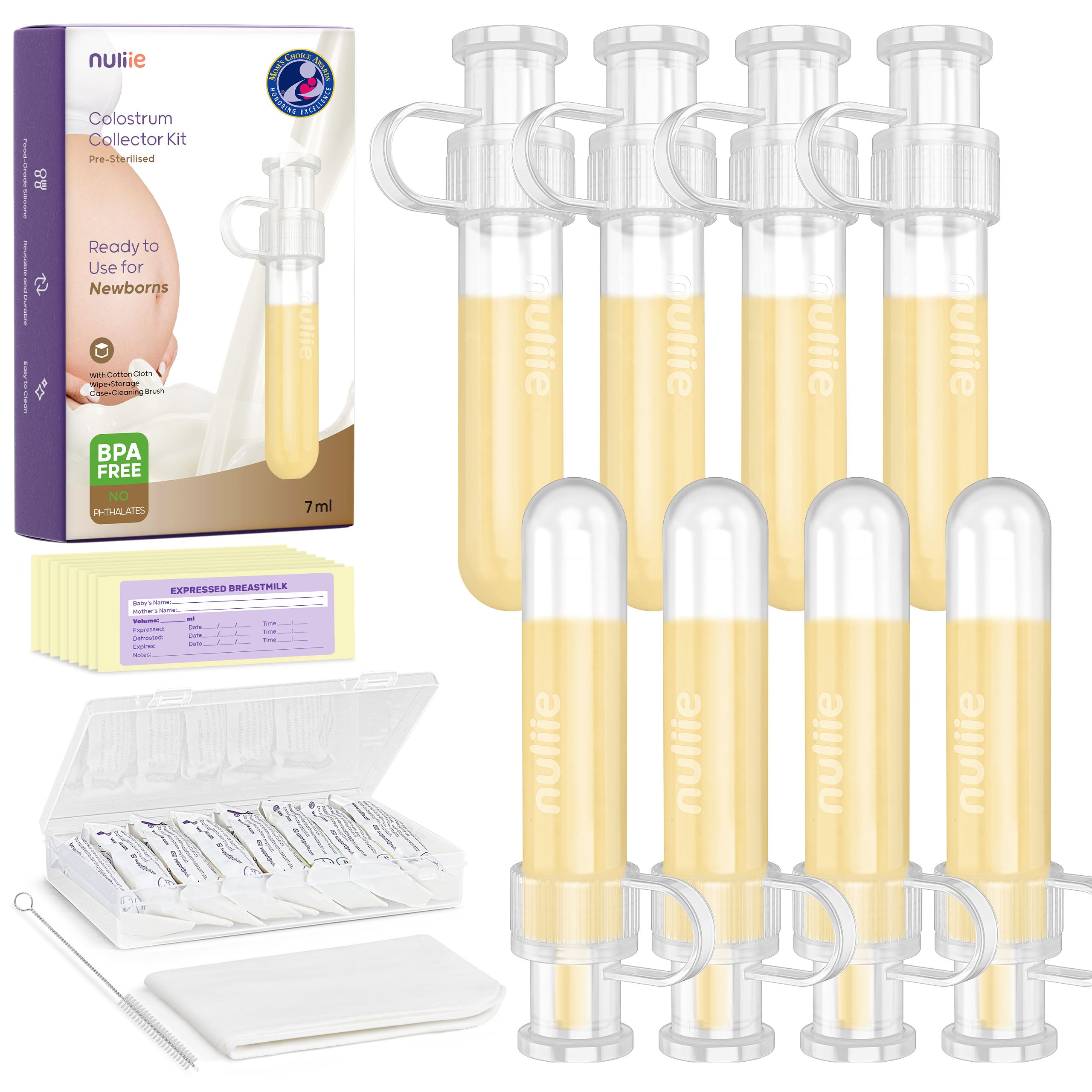 Nuliie Colostrum Collector Kit 7ml, BPA-Free & Reusable