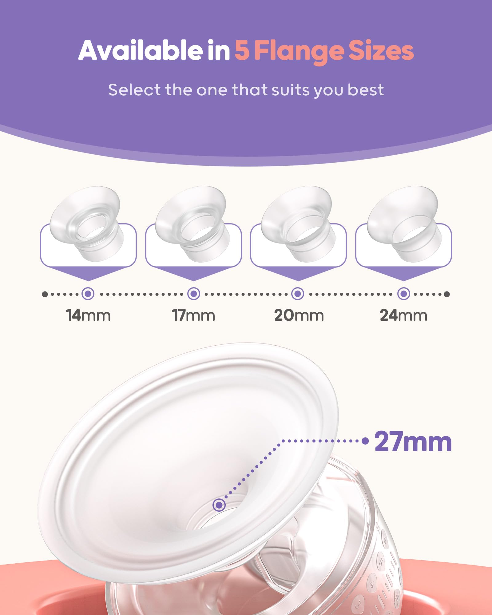 Nuliie Wearable Breast Pump Electrical with Storage Bag, LED Display, White