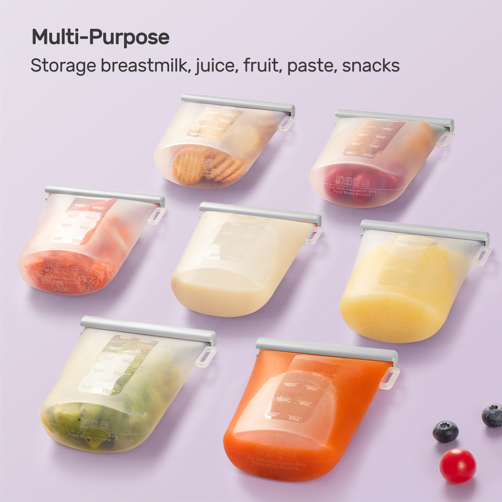 Reusable Silicone Food/Drink Pouches